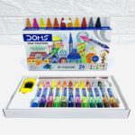 الوان شمع 24 لون راسين دومز مع قلم رصاص ومحاية