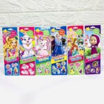 طوابع بنات شخصيات دفتر 4 ورقات لتزيين للكراسة