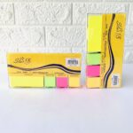 ورق ملاحظات لاصق مربع + 3 الوان شريط