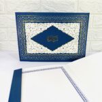 شهادة شكر وتقدير كرت مقوى متلث أزرق