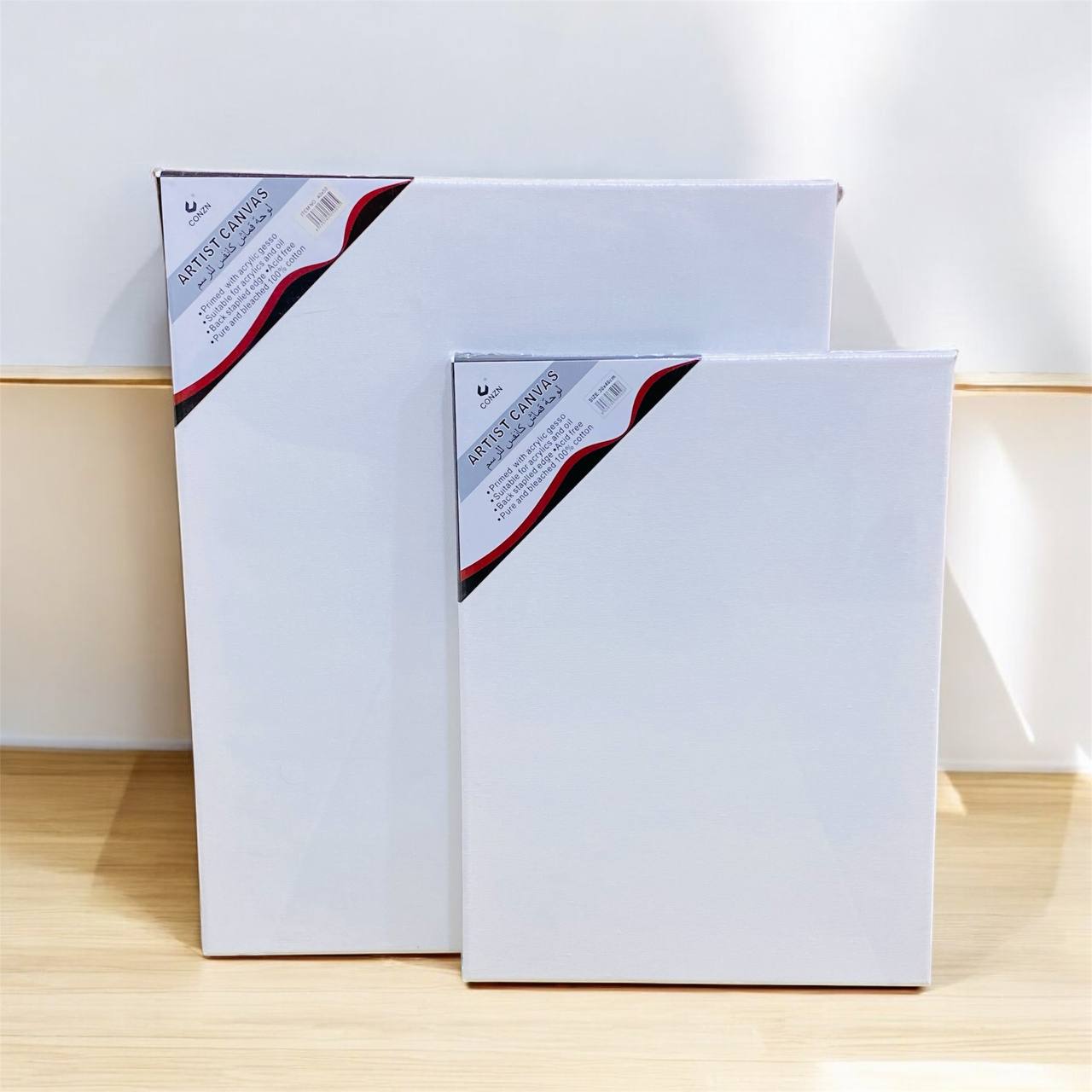 photo_1_2024-12-31_21-04-37 لوح قماش رسم كانفس مقاس 30*40 / 40*50 سم CONZN مناسبة للالوان الاكريليك والزيتية - الصورة 1