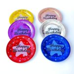 صحون عيد ميلاد كرتون لامعة عبوة 10 قطع