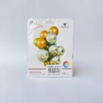 بالونات لامعة ذهبية وفضية عبوة 10 بالونات