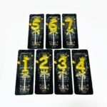 شمعة كيك ارقام مع تاج ذهبية تغريسة طول 13 سم