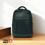 حقيبة فاخرة BLACK Funon اسفنج للظهر 3 جيوب وجيب لابتوب ، للمدرسة والاستعمال اليومي