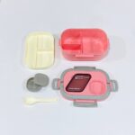 لانش بوكس حافظة ممتازة اغلاق محكم دورين كل دور 3 أقسام مناسب للرياضيين والمدرسة والتنزه