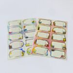 لصقة طوابع اسم للكتب والكراسة عدد 40 طابع رسومات تعليمية بدون وجوه