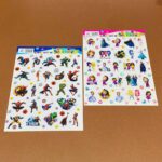 ورقة طوابع لاصقة للأطفال رسومات شخصيات أولاد & بنات