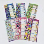 طوابع لصقة اسم مع ستيكرز شخصيات 12 طابع