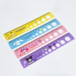 مسطرة 18 سم كيوت تسطير مستقيم و مدرج و دوائر