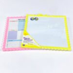 سبورة مربعة مغناطيس الوان كيوت وجهين مع خطاط مقاس 29*29 سم