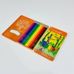 الوان خشبية داكنة 12 لون من Y-PLUS+ داخل علبة حماية حديد