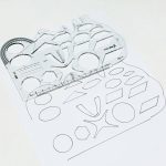 مسطرة رسم أشكال هندسية ومنحنيات ومنقلة