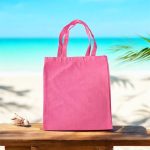 حقيبة توت باق وردية مع سوستة خامة غليظة ممتازة