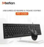 لوحة مفاتيح + ماوس عربي وانجليزي وصلة خيط  Meetion  كيبورد