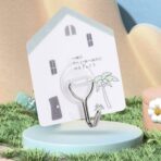 ⁦علاقة لاصقة بتصميم منزل لا تحتاج إلى حفر 2 قطع⁩ - الصورة ⁦4⁩