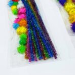 ⁦مجموعة خيوط مع كور لامعه للأشغال والاعمال الفنية⁩ - الصورة ⁦2⁩