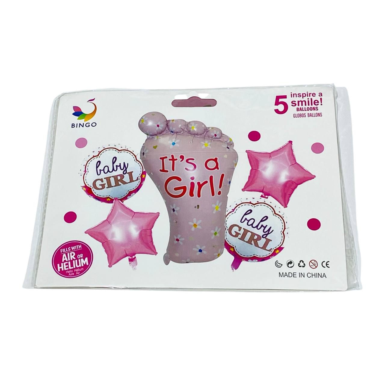 photo_1_2024-11-08_13-31-14 طقم بالونات مولودة بنوتة رجل 5 قطع I'ts a Girl - الصورة 1