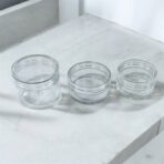 دستة علب بلاستيك شفافة لحفظ المنتجات 12 علبة والتوزيعات للمناسبات 3 أحجام