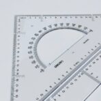 ⁦مسطرة مثلت 30 / 45 / 60 درجة طول 33 سم من Deli للرسم الهندسي⁩ - الصورة ⁦2⁩