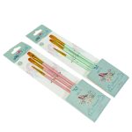 طقم فرش تلوين ناعمة ألوان مائية و اكريليك باللون وردي وتركوازي