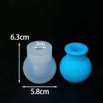 قالب جره سيليكون صغير لصنع الديكورات والاعمال الفنية كونكريت والجبس WFHM77