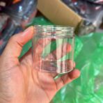 ⁦علب بلاستيك شفافة لحفظ المنتجات والكريمات غطاء فضي حجم 100 & 200 مل⁩ - الصورة ⁦7⁩