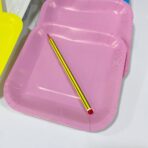 ⁦مجموعة صحون ملونة عدد 10 قطع للحفلات والمناسبات⁩ - الصورة ⁦2⁩