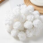 مجموعة رأس ورد زينة ابيض عدد 30 وردة صناعي للتغليف والتزيين في الحفلات زهور بيضاء