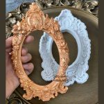 قالب سيليكون تصميم إطار كلاسيكي مزخرف برواز صور للديكور WFHM77