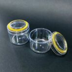 مجموعة علب توزيعات 12 علبة شفافه زينة ذهبية للمكسرات والبخورات في المناسبات