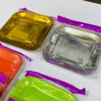 ⁦مجموعة صحون ملونة عدد 10 قطع للحفلات والمناسبات⁩ - الصورة ⁦3⁩