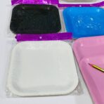 ⁦مجموعة صحون ملونة عدد 10 قطع للحفلات والمناسبات⁩ - الصورة ⁦5⁩