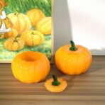 ⁦قالب سيليكون يقطين مع غطاء لصنع ديكور وصب الكونكريت والجبس WFHM77⁩ - الصورة ⁦5⁩