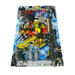 لعبة طقم شرطة مع قناع ومسدسات وسلاج سهوم لاصقة