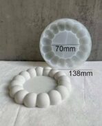 ⁦قالب سيلكون دائري بابل طبق لصناعة ديكورات الجبس WFHM77⁩ - الصورة ⁦2⁩