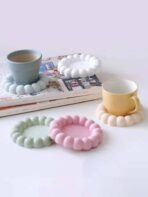 ⁦قالب سيلكون دائري بابل طبق لصناعة ديكورات الجبس WFHM77⁩ - الصورة ⁦4⁩