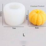 ⁦3 قطع قالب اليقطين بتصميم قرع لصنع الشمع وصب الجبس ديكور الشتاء WFHM77⁩ - الصورة ⁦4⁩