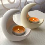 قالب علي شكل هلال لحامل الشموع  ديكور زيتة رمضان WFHM77