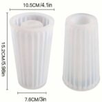 ⁦قالب مزهرية كبير 3D  زخرفي لديكور المنزل وصنع الجبس WFHM77⁩ - الصورة ⁦2⁩