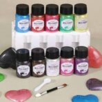 مجموعة مساحيق بودرة الميكا 10 الوان عبوة 20 مل  2 مجموعات لتلوين الشموع وبخور المستكة والصابون WFHM77