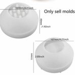 ⁦قالب سيليكون كروي شكل القمر لصب الجبس WFHM77⁩ - الصورة ⁦2⁩