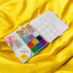 طقم صنع اكسسوارات زينة بالخرز والحروف كامل مع سلك