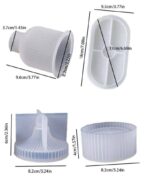 ⁦مجموعة قوالب سيليكون طقم 4 قطع صونية مع مزهرية وبرطمان وغطاء WFHM77⁩ - الصورة ⁦4⁩