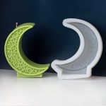 قالب علي شكل هلال لصناعة الشموع وديكورات تصميم ابداعي لرمضان WFHM77