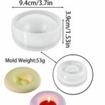 ⁦قالب على شكل شمعدان دائري لصناعة الجبس والشموع والايبوكسي WFHM77⁩ - الصورة ⁦3⁩