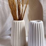 قالب مزهرية كبير 3D  زخرفي لديكور المنزل وصنع الجبس WFHM77