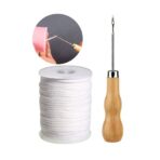 طقم 2 قطع  فتيل شمع رول طول 61 متر + مثقاب عصا الشمع WFHM77