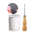 طقم 2 قطع  فتيل شمع رول طول 61 متر + مثقاب عصا الشمع WFHM77