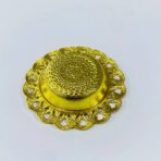 ⁦قاعدة بخارة ذهبية فاخرة حديد مع غطاء قطر 7 سم⁩ - الصورة ⁦2⁩